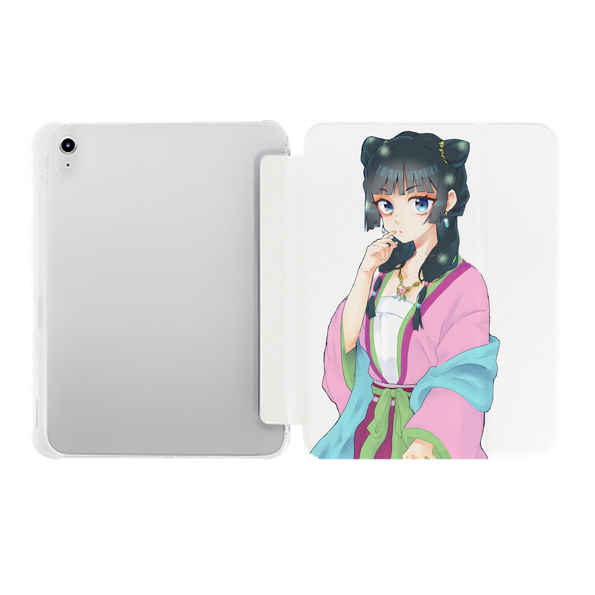 （画像用） 薬屋のひとりごと The Apothecary Diaries IPad ケース ペン収納付き 三つ折りスタンド PUレザー×シリコン 対応機種9.5/10.5/10.9インチ